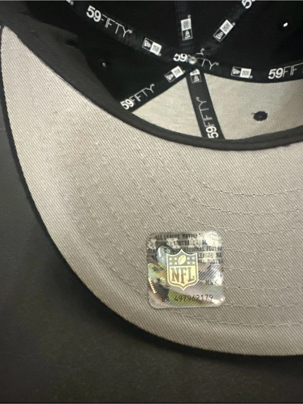 New Era Black Raiders Fitted 59FIFTY Youth 6 7/8 Hat